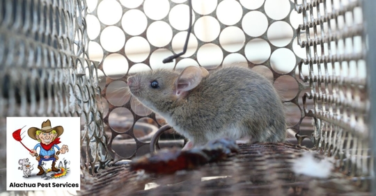 Close-up of a small mouse captured in a mouse trap